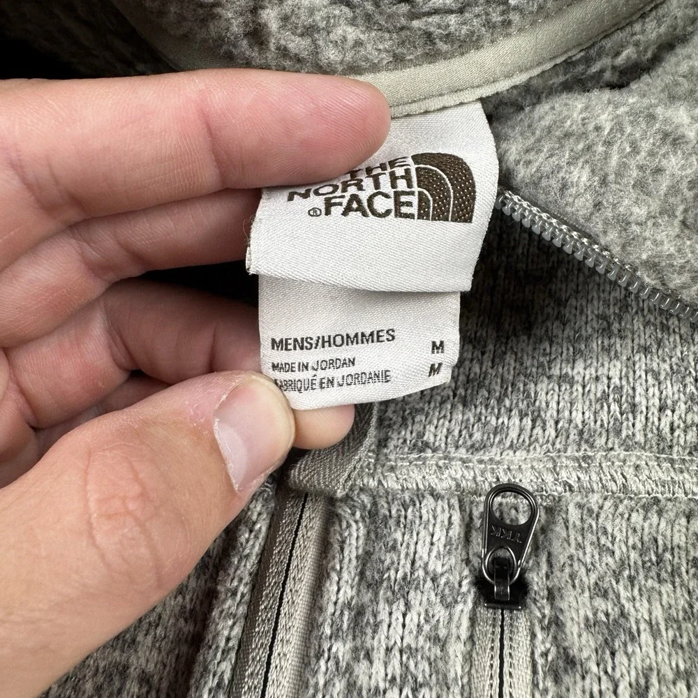 Northface Gordon Lyons Full-Zip Jacket Men M Cream Fleece‎ Hiking Gorpcore